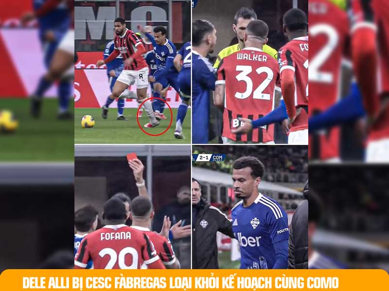 hỉ 9 phút sau, anh nhận thẻ đỏ vì pha phạm lỗi với Ruben Loftus-Cheek. Kể từ thời điểm ấy, Alli không được HLV Fabregas trao cơ hội ra sân dù chỉ một phút.